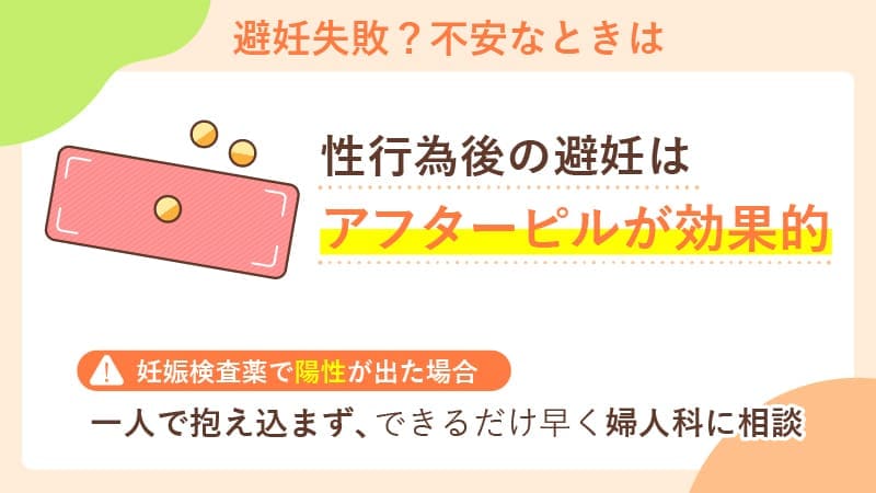 避妊に不安を感じたときの対応