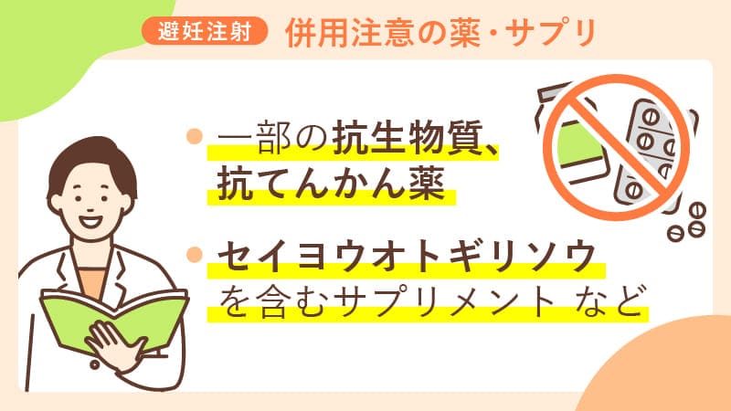 併用に注意が必要な薬・サプリ一覧図