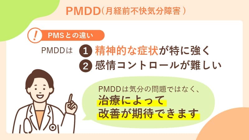 PMS（月経前症候群）とPMDD（月経前不快気分障害）の違い
