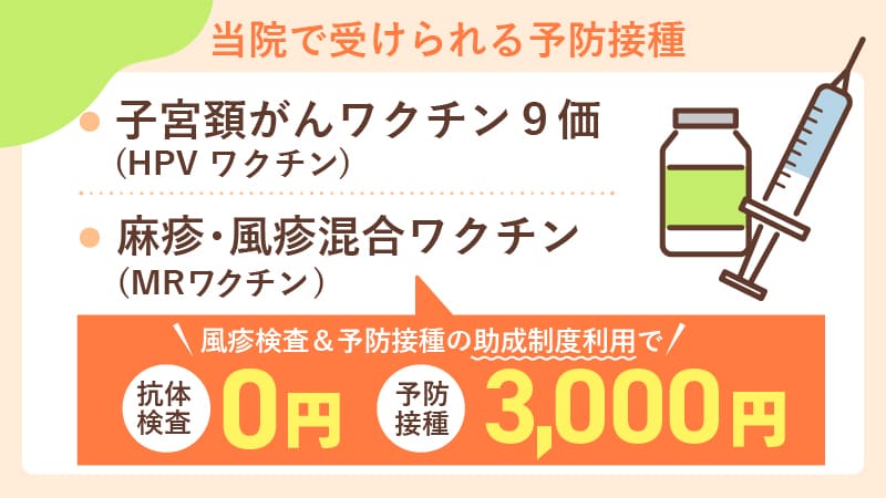 当院で受けられる予防接種一覧